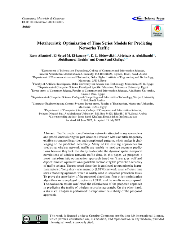 (PDF) Metaheuristic Optimization of Time Series Models for Predicting ...