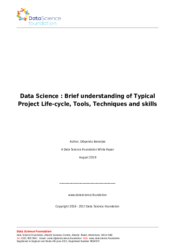 (PDF) Data Science : Brief understanding of Typical Project Life-cycle ...
