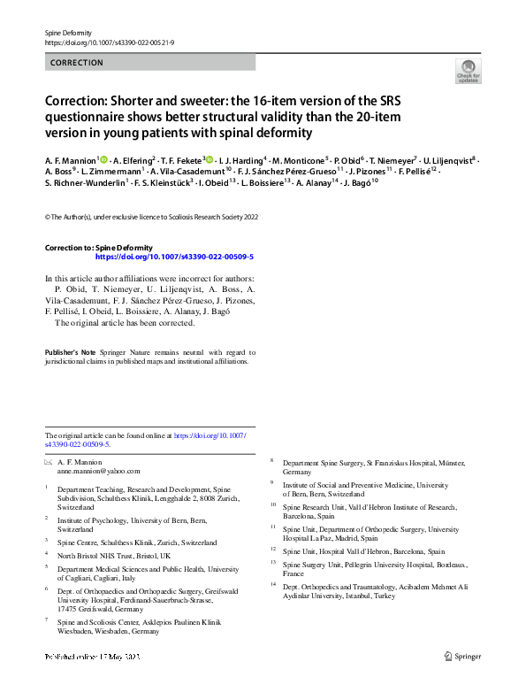 (PDF) Correction: Shorter and sweeter: the 16-item version of the SRS ...