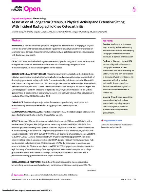 (PDF) Association of Long-term Strenuous Physical Activity and ...
