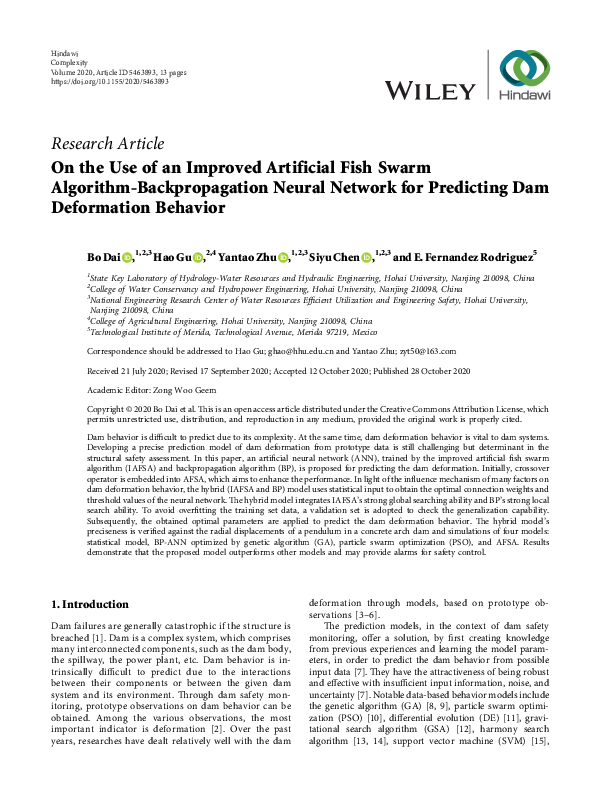(PDF) On the Use of an Improved Artificial Fish Swarm Algorithm ...
