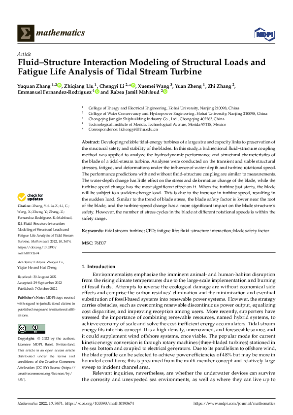 (PDF) Fluid–Structure Interaction Modeling of Structural Loads and ...