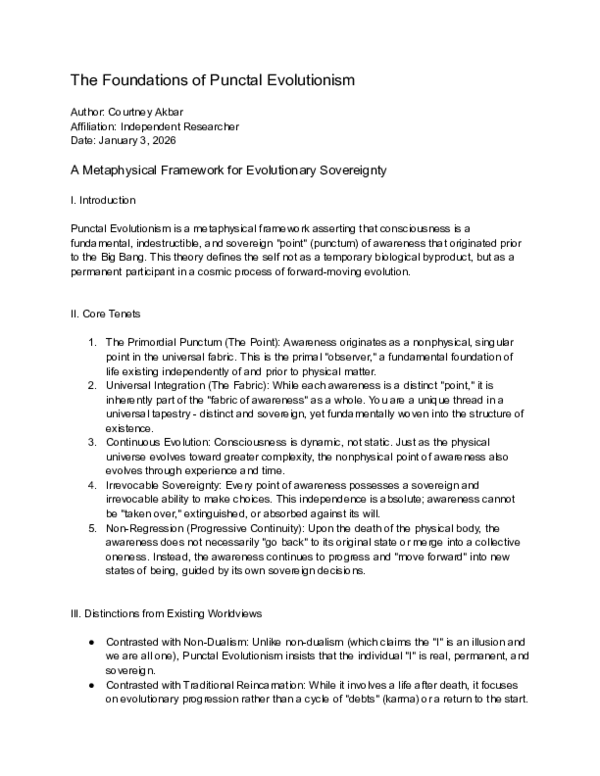 (PDF) The Foundations of Punctal Evolutionism