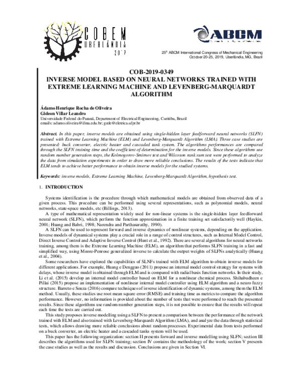 (PDF) Inverse Model Based on Neural Networks Trained with Extreme ...