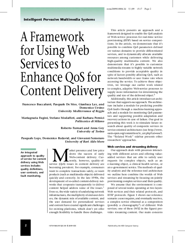 (PDF) A Framework for Using Web Services to Enhance QoS for Content ...
