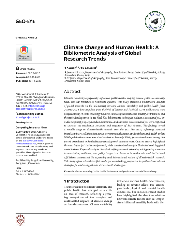 (PDF) Climate Change and Human Health: A Bibliometric Analysis of ...