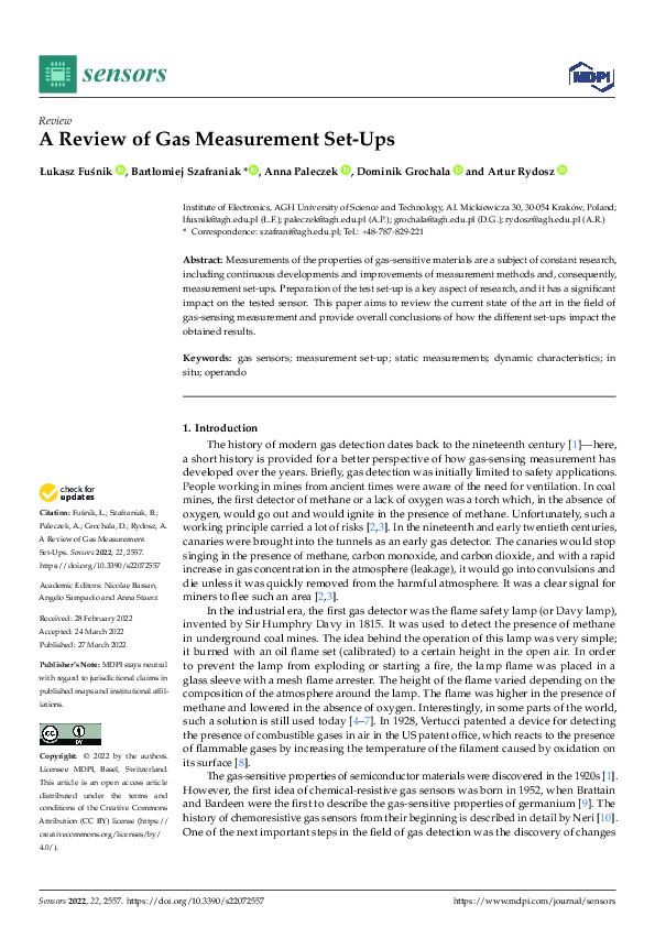 (PDF) A Review of Gas Measurement Set-Ups