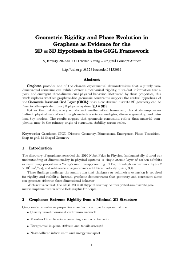 (PDF) Geometric Rigidity and Phase Evolution in Graphene as Evidence ...