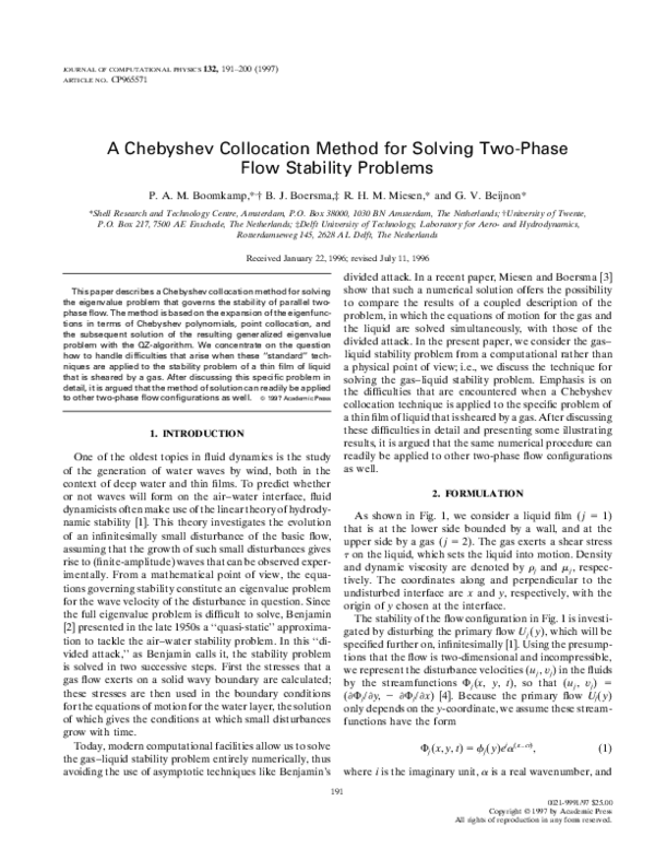 (PDF) A Chebyshev Collocation Method for Solving Two-Phase Flow ...