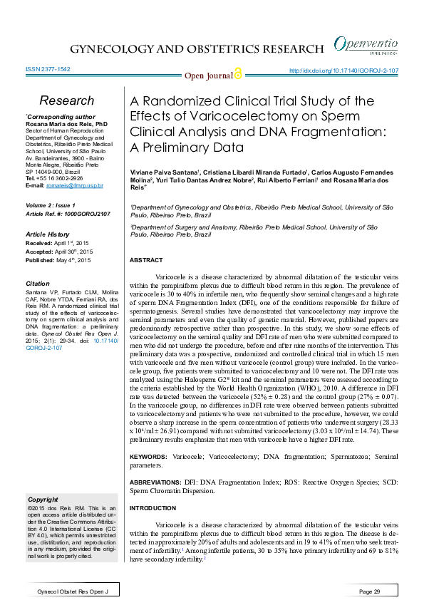 (PDF) A Randomized Clinical Trial Study of the Effects of ...