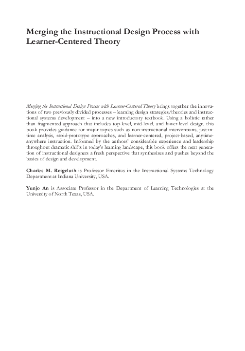 (PDF) Merging the Instructional Design Process with Learner-Centered Theory