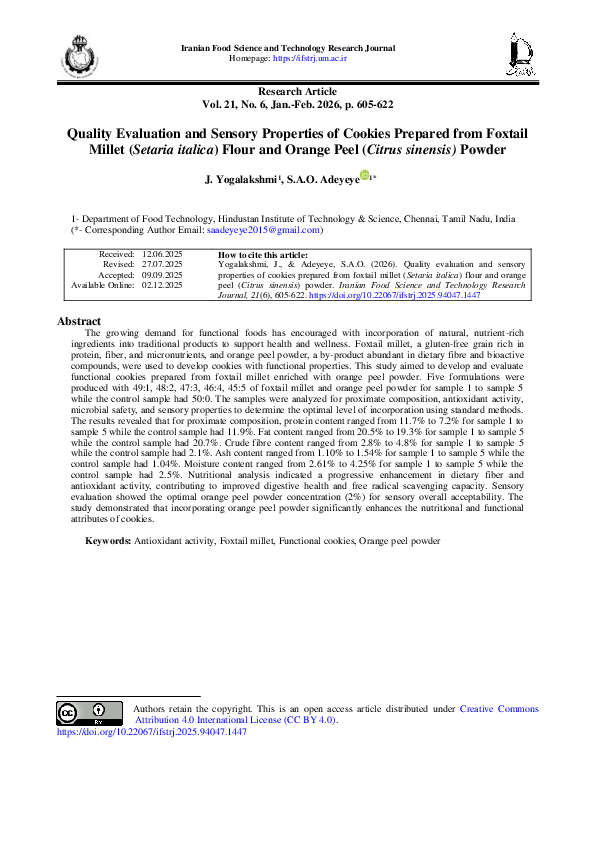 (PDF) Quality Evaluation and Sensory Properties of Cookies Prepared ...