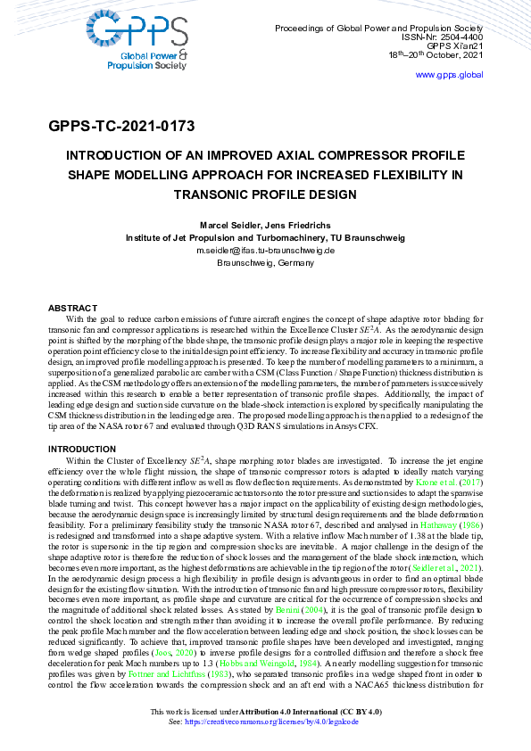 (PDF) Introduction Of An Improved Axial Compressor Profile Shape ...
