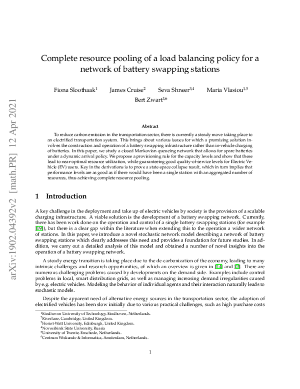 (PDF) Complete resource pooling of a load balancing policy for a ...