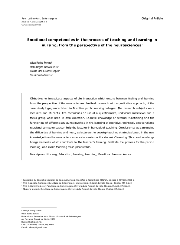 (PDF) Emotional competencies in the process of teaching and learning in ...