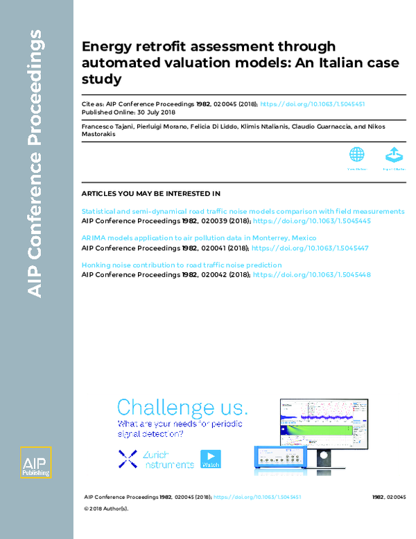 (PDF) Energy retrofit assessment through automated valuation models: An ...