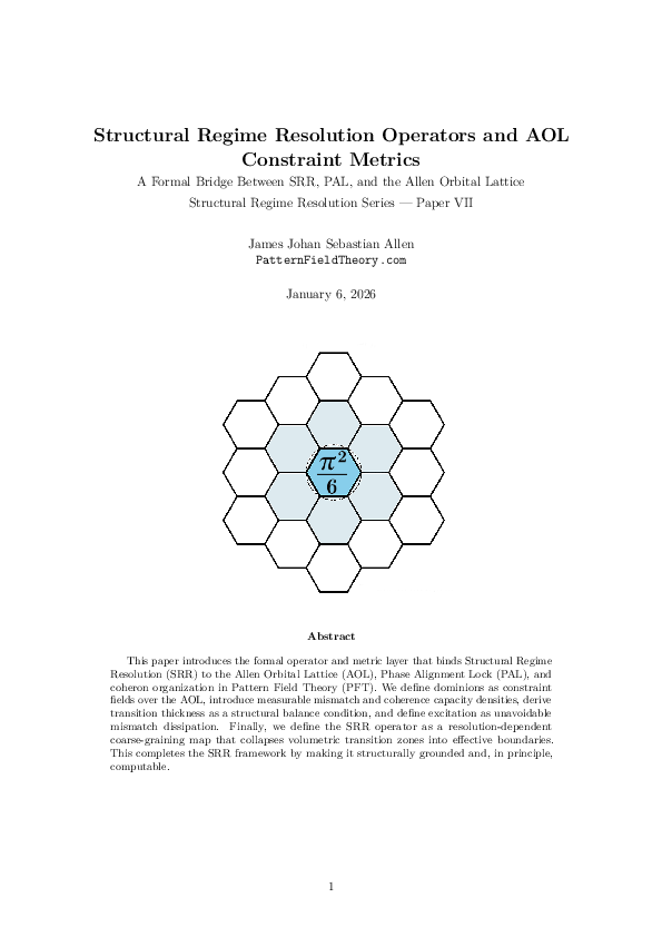 (PDF) Structural Regime Resolution Operators and AOL Constraint Metrics ...