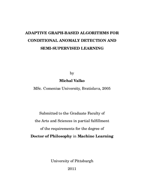 (PDF) Adaptive Graph-Based Algorithms for Conditional Anomaly Detection ...
