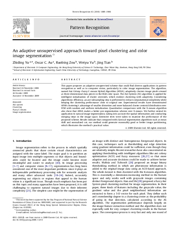(PDF) An adaptive unsupervised approach toward pixel clustering and ...