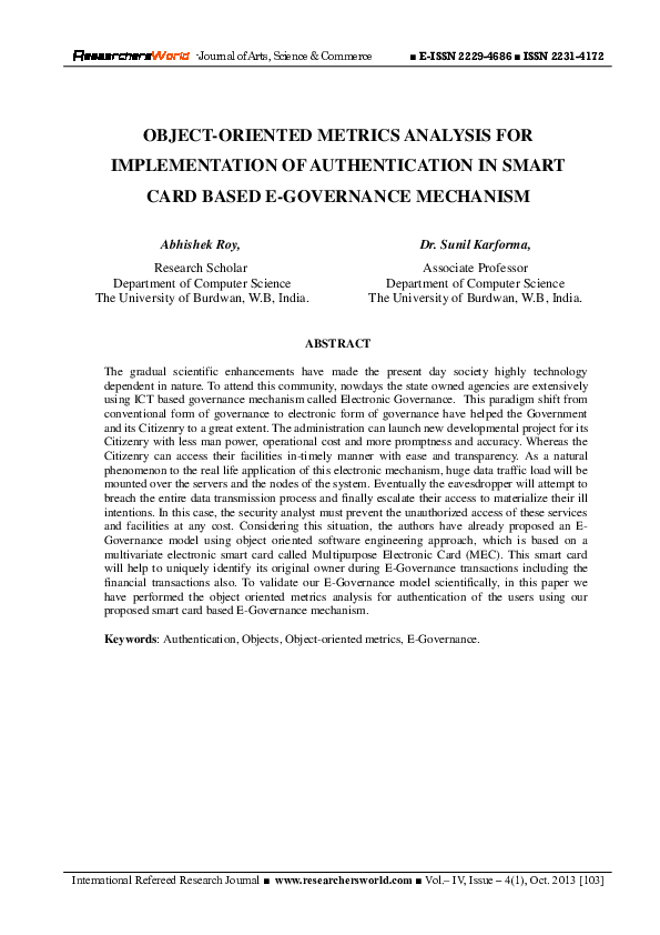 (PDF) Object-Oriented Metrics Analysis for Implementation of ...