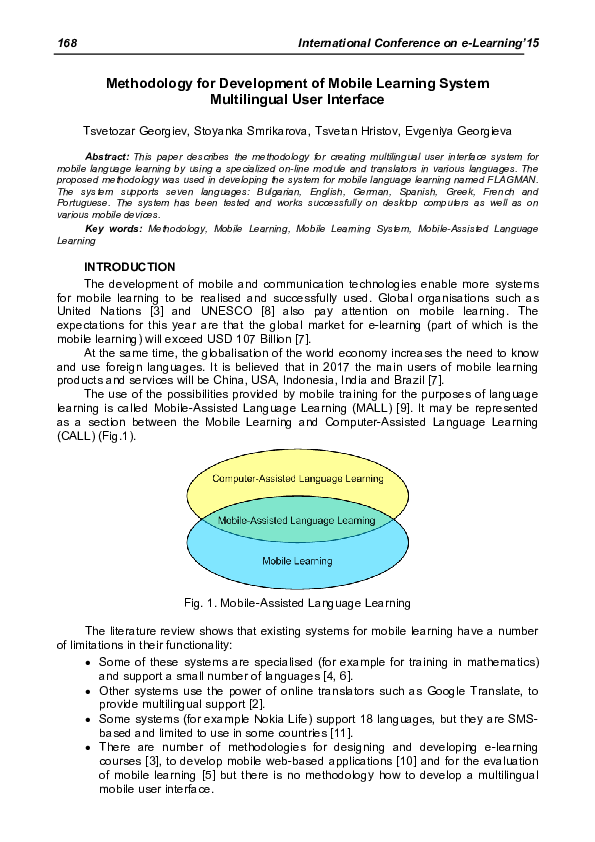 (PDF) Methodology for Development of Mobile Learning System ...