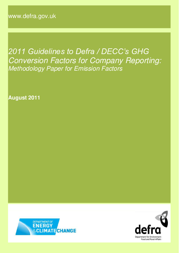(PDF) 2011 Guidelines to Defra / DECC's GHG Conversion Factors for ...