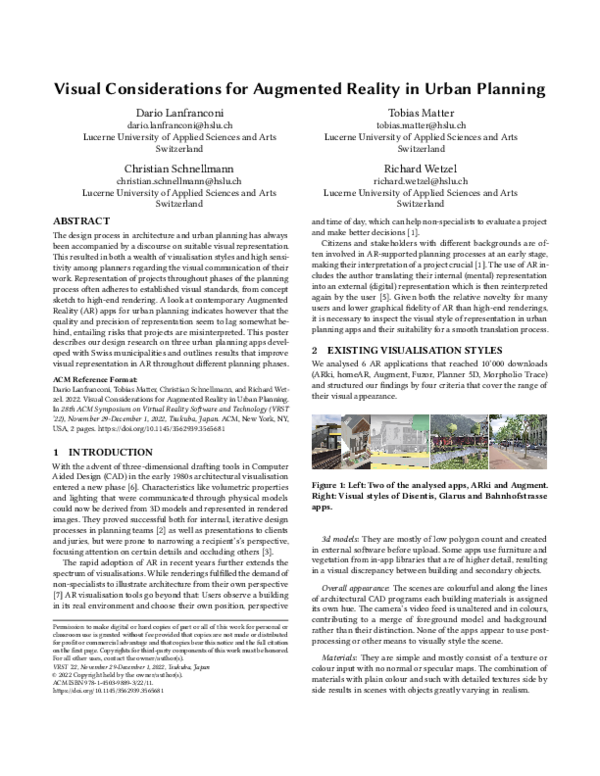 (PDF) Visual Considerations for Augmented Reality in Urban Planning