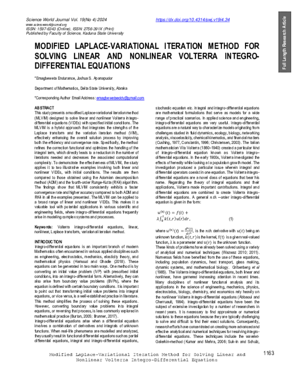 (PDF) MODIFIED LAPLACE-VARIATIONAL ITERATION METHOD FOR SOLVING LINEAR ...