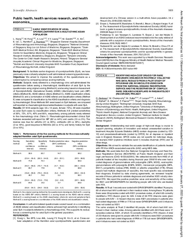 (PDF) POS1411 Early Identification of Axial Spondyloarthritis in a ...