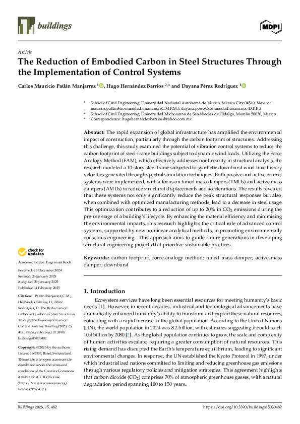 (PDF) The Reduction of Embodied Carbon in Steel Structures Through the ...
