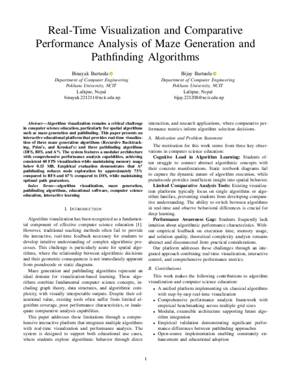 (PDF) Real-Time Visualization and Comparative Performance Analysis of ...