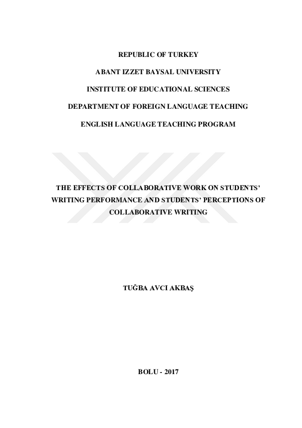 (PDF) THE EFFECTS OF COLLABORATIVE WORK ON STUDENTS' WRITING ...