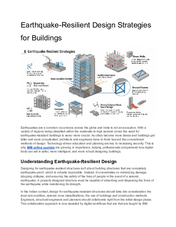 (PDF) Earthquake-Resilient Design Strategies for Buildings