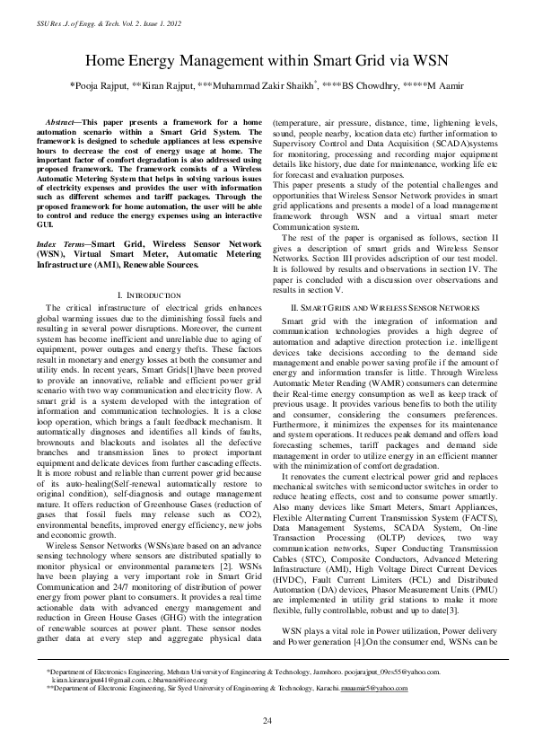 (PDF) Home Energy Management within Smart Grid via WSN