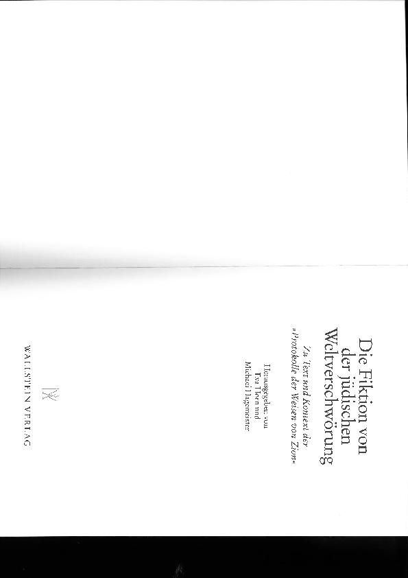 Die Protokolle der Weisen von Zion als klassische Utopie? Eine rhetorische Textanalyse