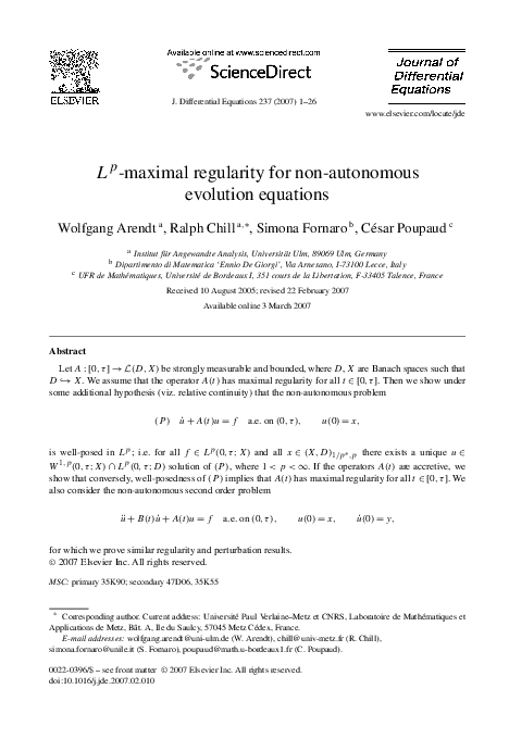 (PDF) Lp-maximal regularity for non-autonomous evolution equations