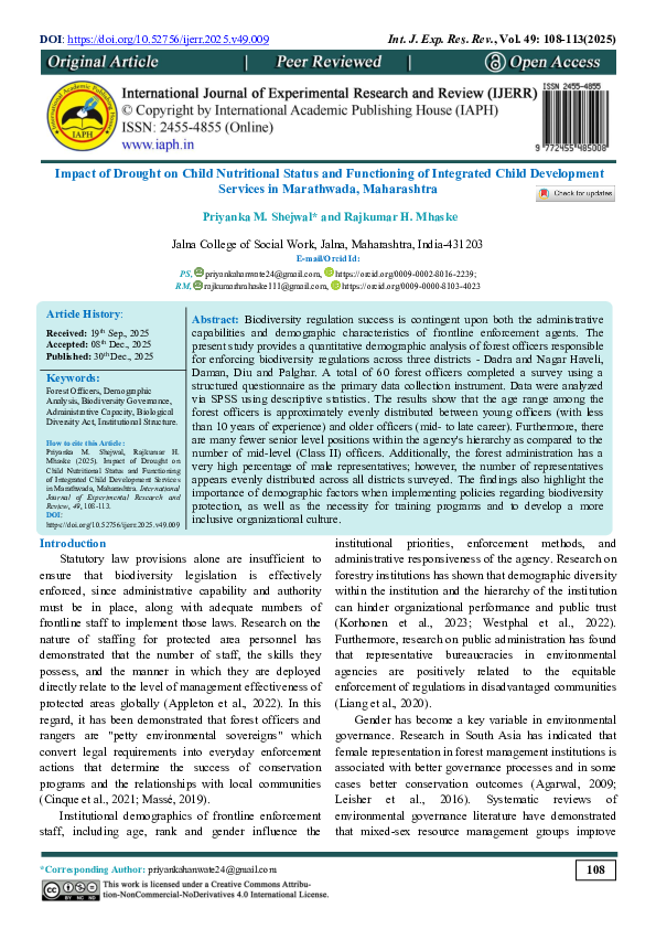 (PDF) Impact of Drought on Child Nutritional Status and Functioning of ...