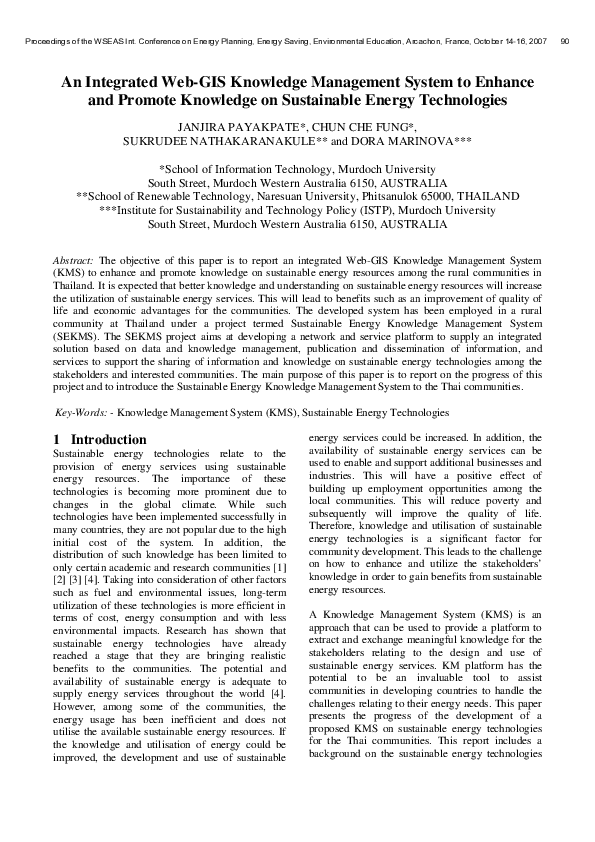 (PDF) An integrated web GIS knowledge management system to enhance and ...