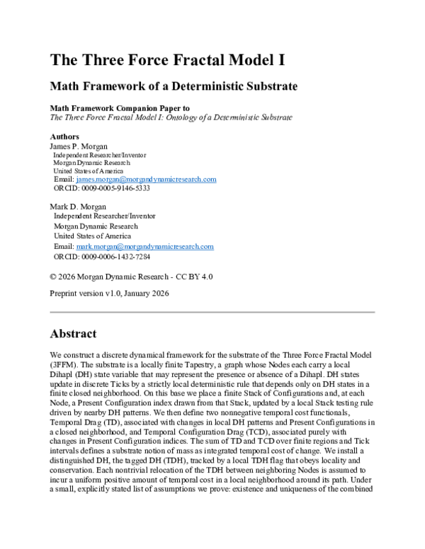 (PDF) The Three Force Fractal Model I: Math Framework of a ...