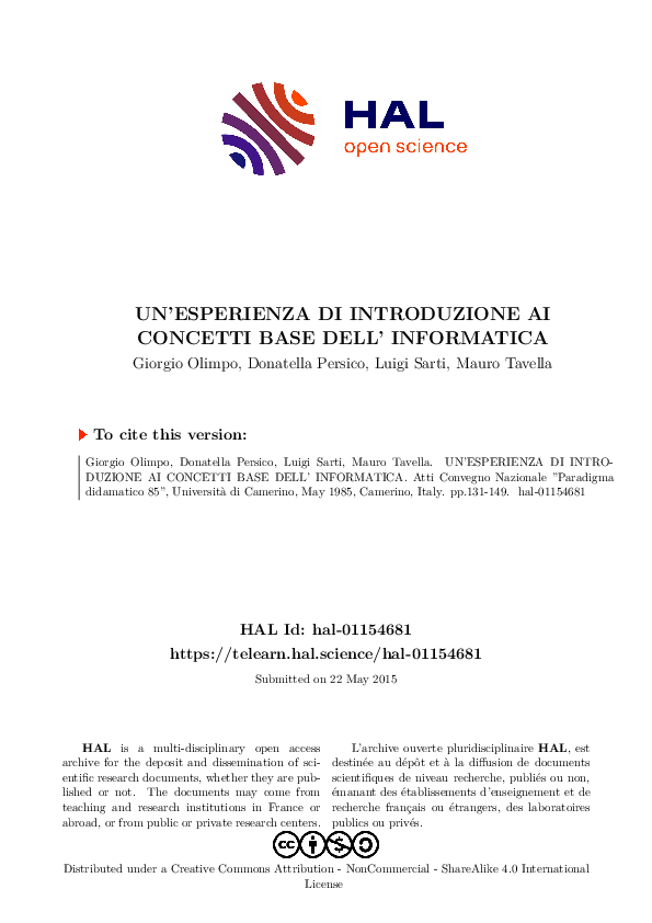 (PDF) A case study of introduction to basic concepts of computer science