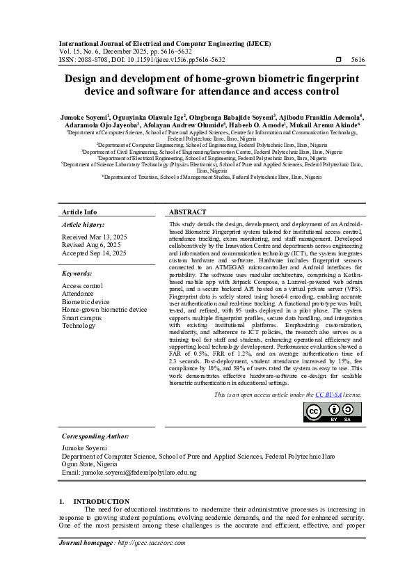 (PDF) Design and development of home-grown biometric fingerprint device ...