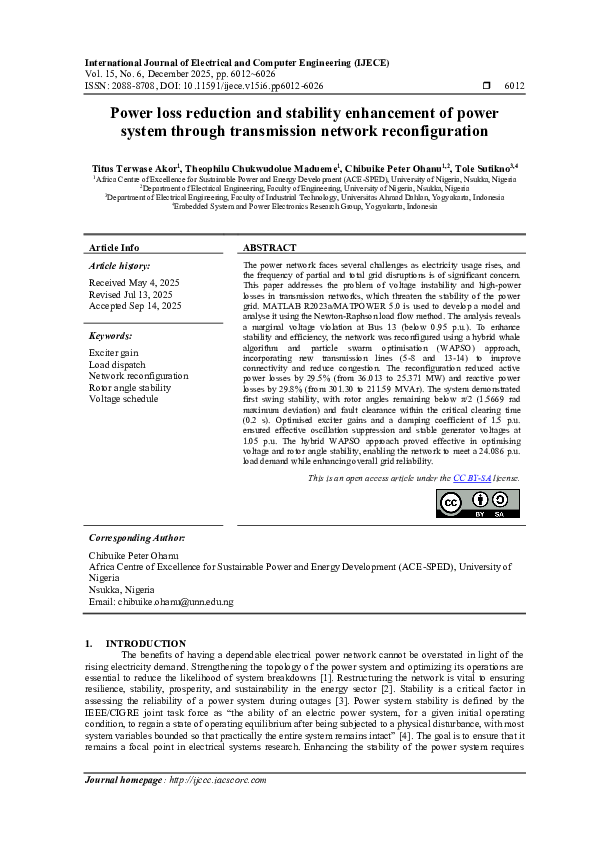 (PDF) Power loss reduction and stability enhancement of power system ...