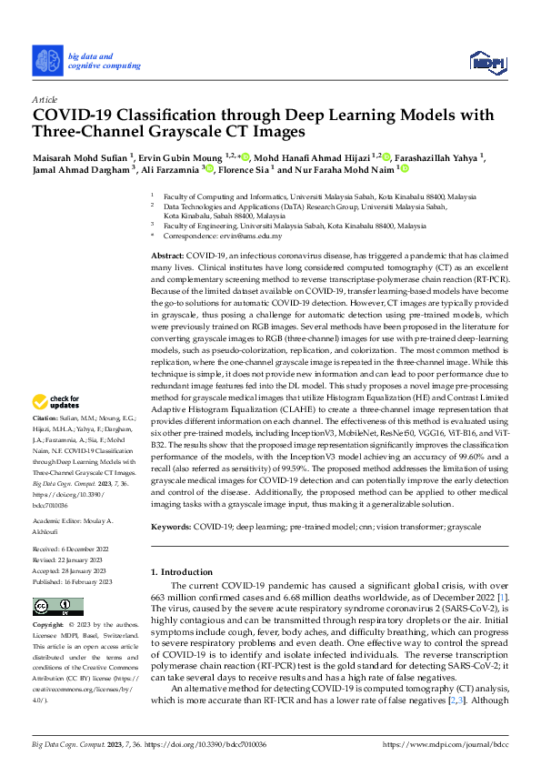(PDF) COVID-19 Classification through Deep Learning Models with Three ...
