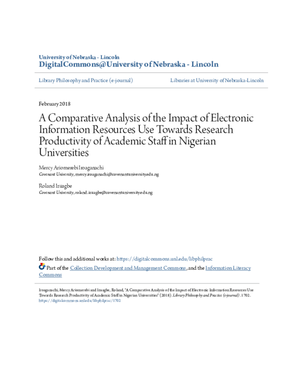 (PDF) A Comparative Analysis of the Impact of Electronic Information ...
