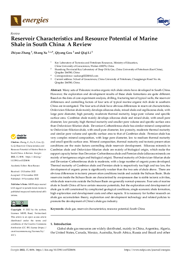 (PDF) Reservoir Characteristics and Resource Potential of Marine Shale ...