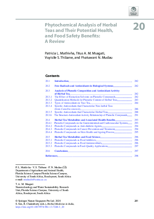 (PDF) Phytochemical Analysis of Herbal Teas and Their Potential Health ...