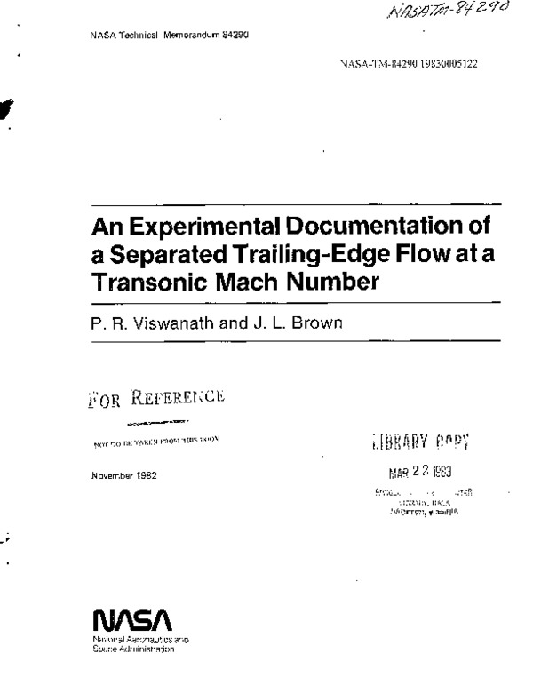 (PDF) An experimental documentation of a separated trailing-edge flow ...