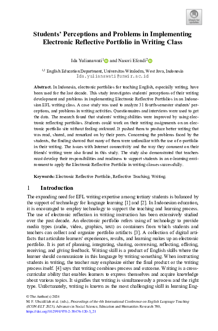 (PDF) Students’ Perceptions and Problems in Implementing Electronic ...