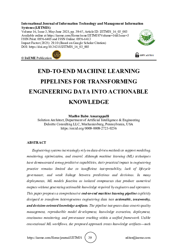 (PDF) END-TO-END MACHINE LEARNING PIPELINES FOR TRANSFORMING ...