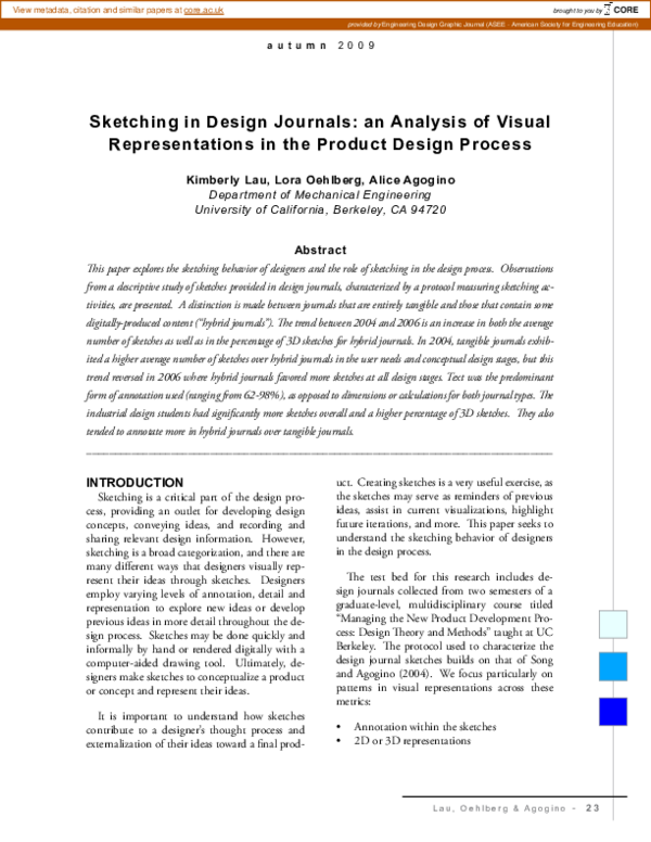 (PDF) Sketching in Design Journals: an Analysis of Visual ...
